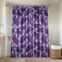 Purple Hawaii Kalo Palaka Motifs Bathroom Set Hawaiian Taro Leaves Elegant Vibes - Polynesian Pride