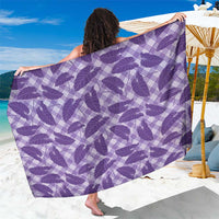 Purple Hawaii Kalo Palaka Motifs Sarong Hawaiian Taro Leaves Elegant Vibes - Polynesian Pride
