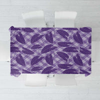 Purple Hawaii Kalo Palaka Motifs Tablecloth Hawaiian Taro Leaves Elegant Vibes - Polynesian Pride