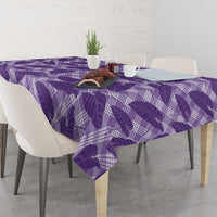 Purple Hawaii Kalo Palaka Motifs Tablecloth Hawaiian Taro Leaves Elegant Vibes - Polynesian Pride