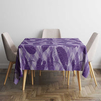 Purple Hawaii Kalo Palaka Motifs Tablecloth Hawaiian Taro Leaves Elegant Vibes - Polynesian Pride