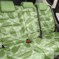 Green Hawaii Kalo Palaka Motifs Back Car Seat Cover Hawaiian Taro Leaves Elegant Vibes - Polynesian Pride