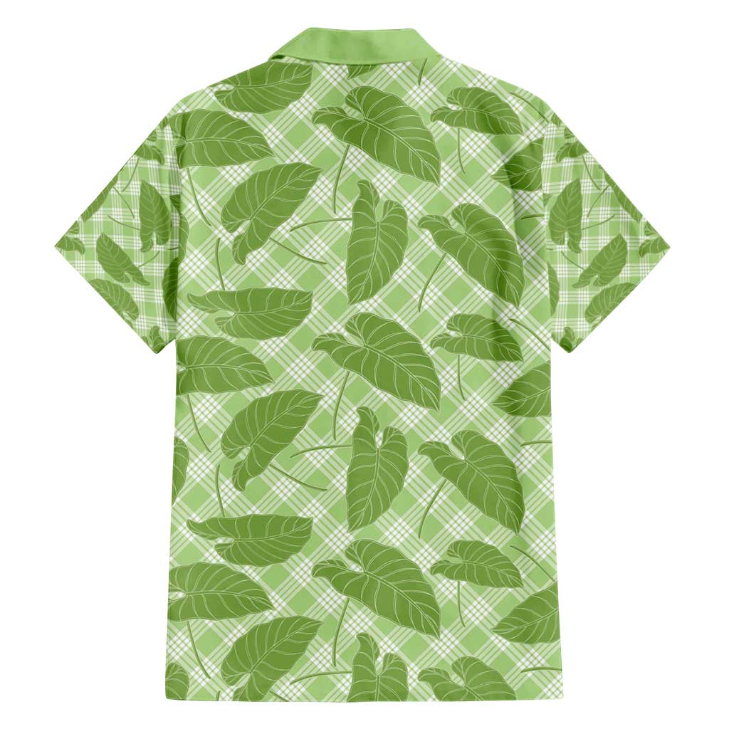Green Hawaii Kalo Palaka Motifs Hawaiian Shirt Hawaiian Taro Leaves Elegant Vibes - Polynesian Pride