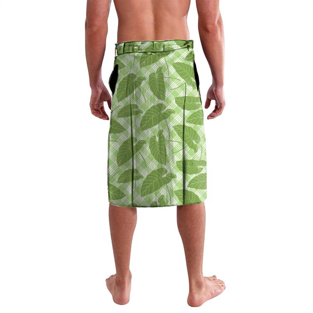 Green Hawaii Kalo Palaka Motifs Lavalava Hawaiian Taro Leaves Elegant Vibes - Polynesian Pride