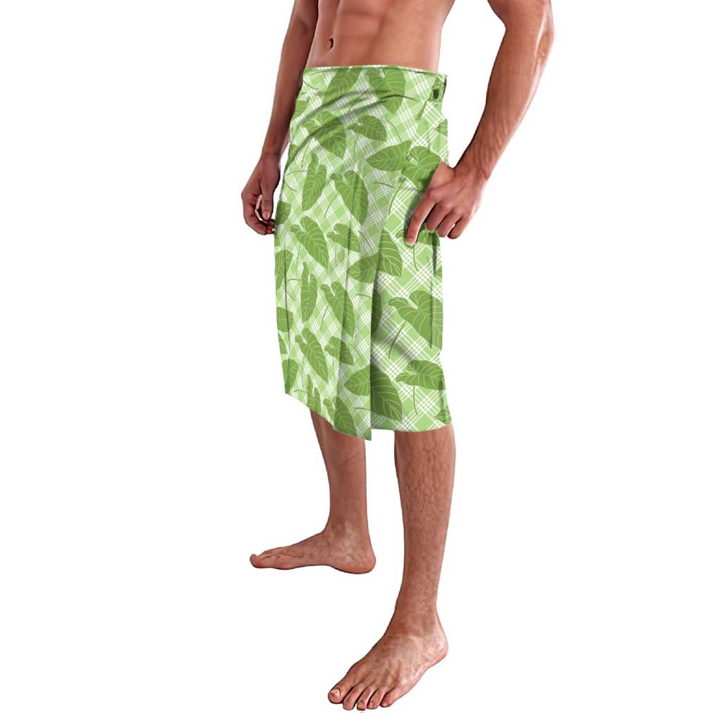 Green Hawaii Kalo Palaka Motifs Lavalava Hawaiian Taro Leaves Elegant Vibes - Polynesian Pride