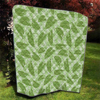 Green Hawaii Kalo Palaka Motifs Quilt Hawaiian Taro Leaves Elegant Vibes - Polynesian Pride