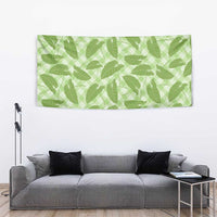Green Hawaii Kalo Palaka Motifs Tapestry Hawaiian Taro Leaves Elegant Vibes - Polynesian Pride