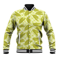 Lime Green Hawaii Kalo Palaka Motifs Baseball Jacket Hawaiian Taro Leaves Elegant Vibes - Polynesian Pride