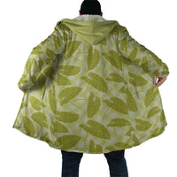 Lime Green Hawaii Kalo Palaka Motifs Cloak Hawaiian Taro Leaves Elegant Vibes - Polynesian Pride