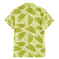 Lime Green Hawaii Kalo Palaka Motifs Family Matching Mermaid Dress and Hawaiian Shirt Hawaiian Taro Leaves Elegant Vibes - Polynesian Pride