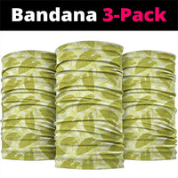 Lime Green Hawaii Kalo Palaka Motifs Neck Gaiter Hawaiian Taro Leaves Elegant Vibes - Polynesian Pride