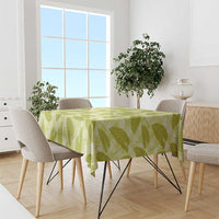 Lime Green Hawaii Kalo Palaka Motifs Tablecloth Hawaiian Taro Leaves Elegant Vibes - Polynesian Pride