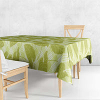 Lime Green Hawaii Kalo Palaka Motifs Tablecloth Hawaiian Taro Leaves Elegant Vibes - Polynesian Pride