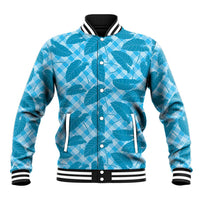 Blue Hawaii Kalo Palaka Motifs Baseball Jacket Hawaiian Taro Leaves Elegant Vibes - Polynesian Pride
