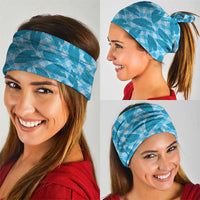 Blue Hawaii Kalo Palaka Motifs Neck Gaiter Hawaiian Taro Leaves Elegant Vibes - Polynesian Pride