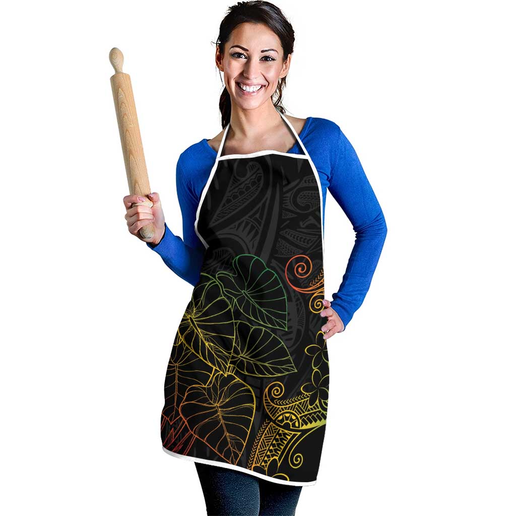 Aloha Hawaii Kalo Apron Reggae Taro Polynesian Pattern - Polynesian Pride