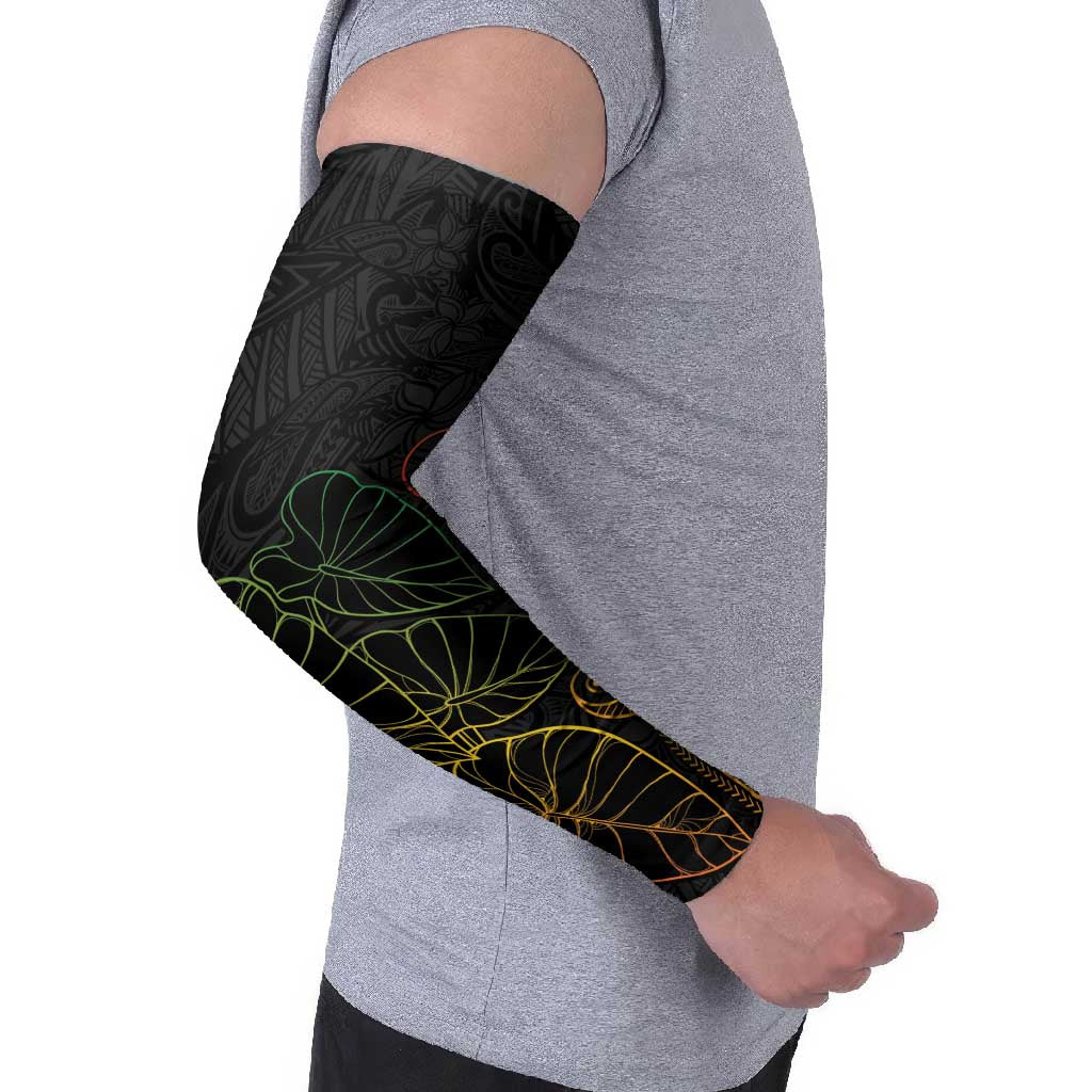 Aloha Hawaii Kalo Arm Sleeves Reggae Taro Polynesian Pattern - Polynesian Pride
