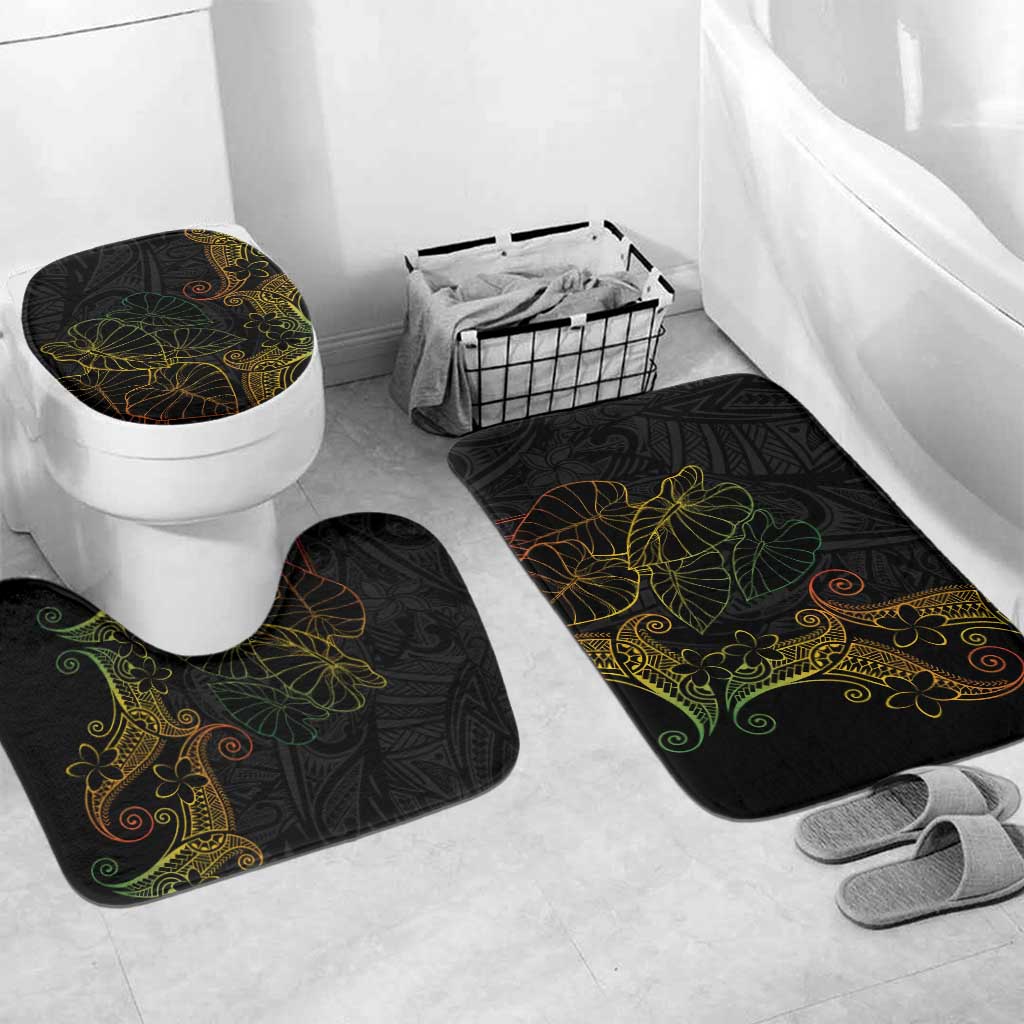 Aloha Hawaii Kalo Bathroom Set Reggae Taro Polynesian Pattern - Polynesian Pride