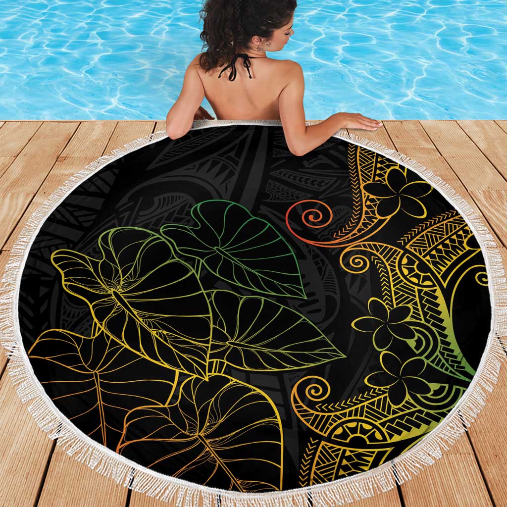 Aloha Hawaii Kalo Beach Blanket Reggae Taro Polynesian Pattern - Polynesian Pride