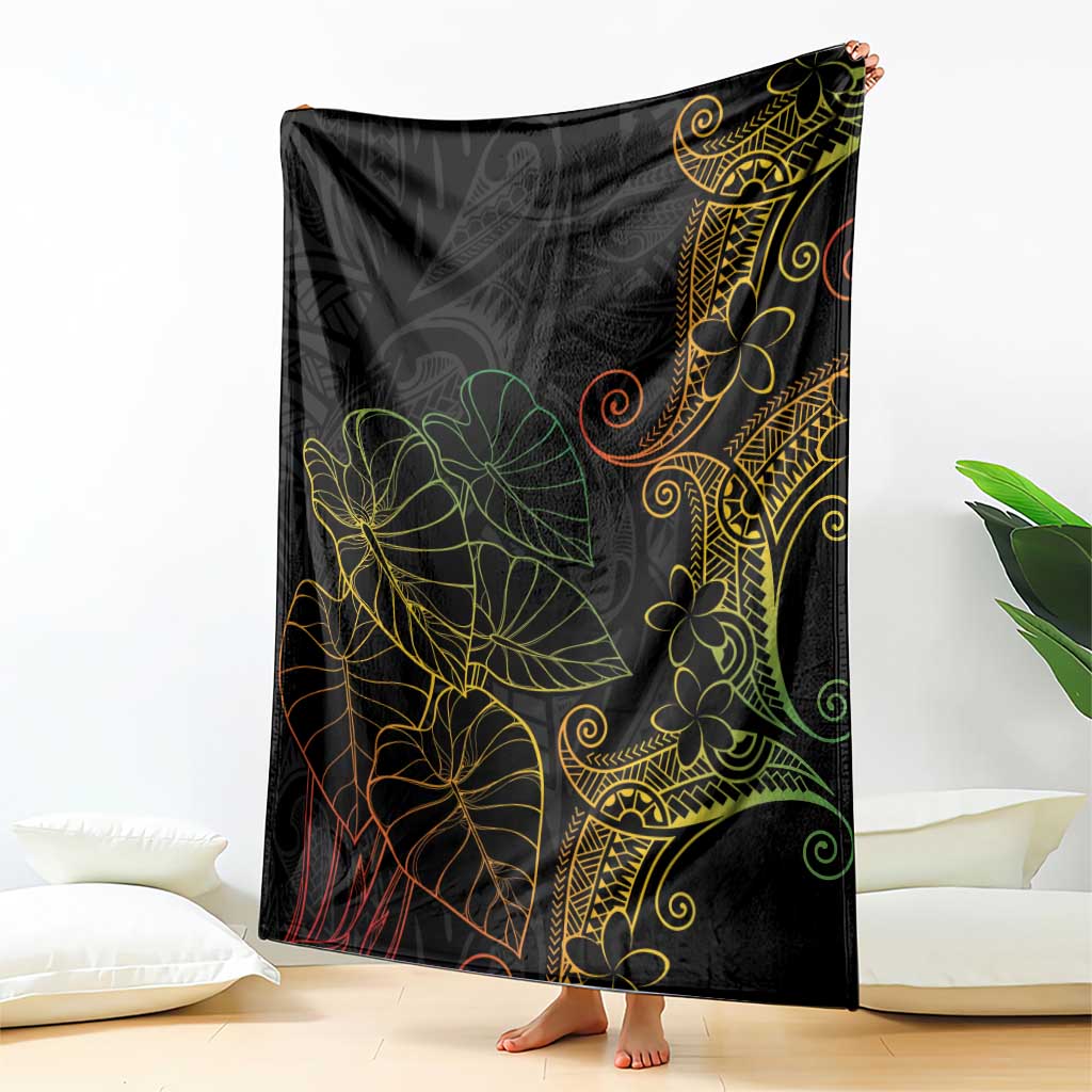 Aloha Hawaii Kalo Blanket Reggae Taro Polynesian Pattern - Polynesian Pride