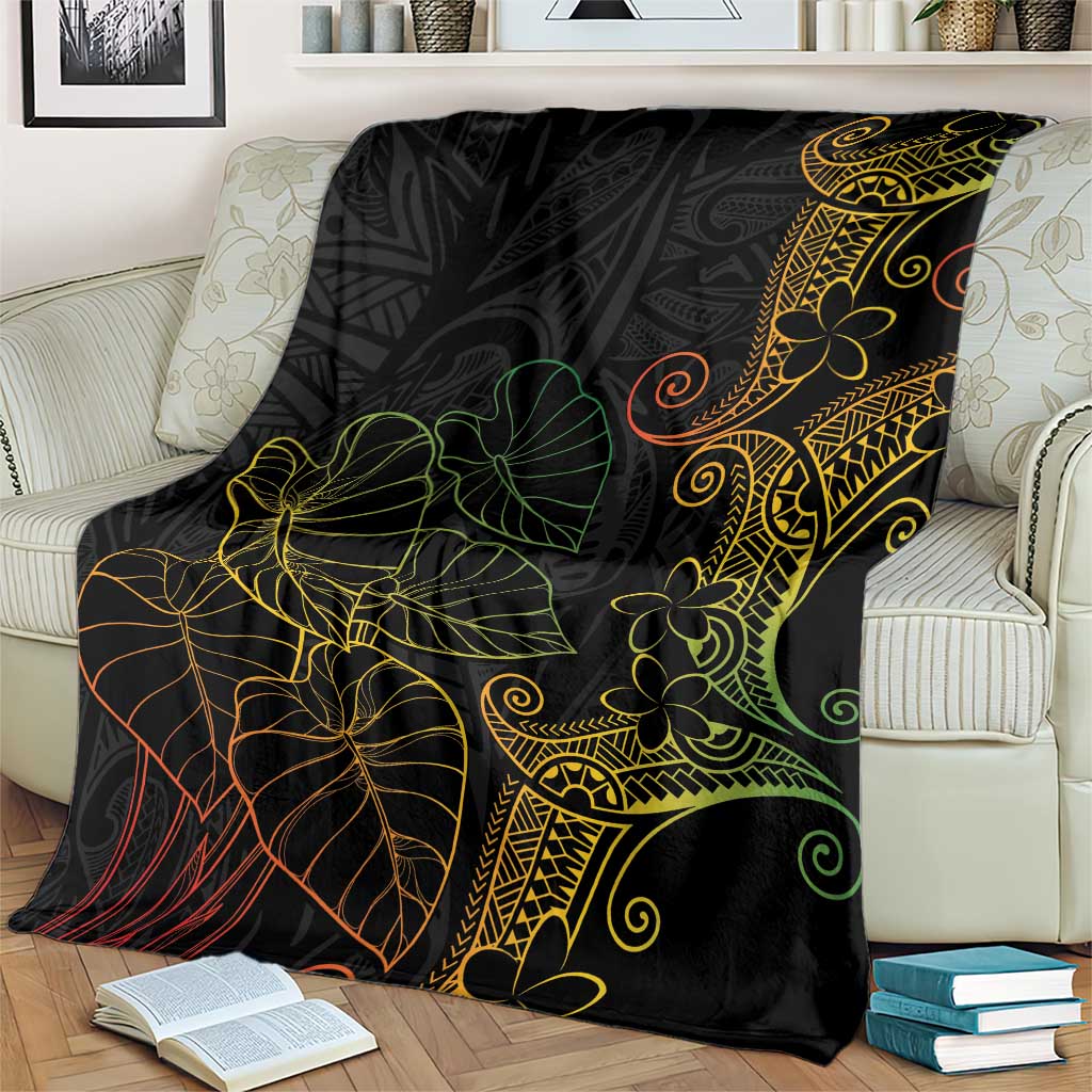 Aloha Hawaii Kalo Blanket Reggae Taro Polynesian Pattern - Polynesian Pride
