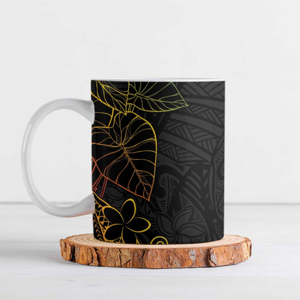 Aloha Hawaii Kalo Ceramic Mug Reggae Taro Polynesian Pattern - Polynesian Pride