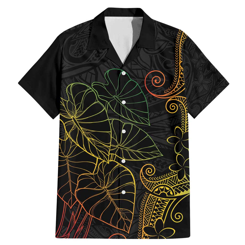 Aloha Hawaii Kalo Family Matching Mermaid Dress and Hawaiian Shirt Reggae Taro Polynesian Pattern - Polynesian Pride