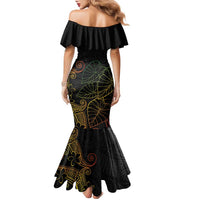 Aloha Hawaii Kalo Family Matching Mermaid Dress and Hawaiian Shirt Reggae Taro Polynesian Pattern - Polynesian Pride