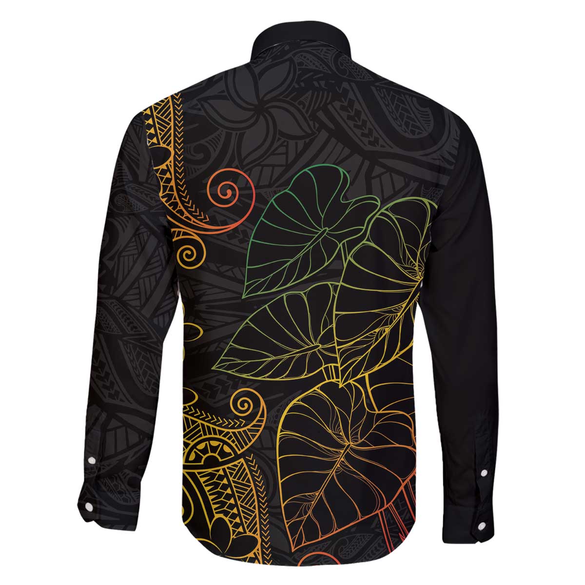 Aloha Hawaii Kalo Family Matching Off The Shoulder Long Sleeve Dress and Hawaiian Shirt Reggae Taro Polynesian Pattern - Polynesian Pride