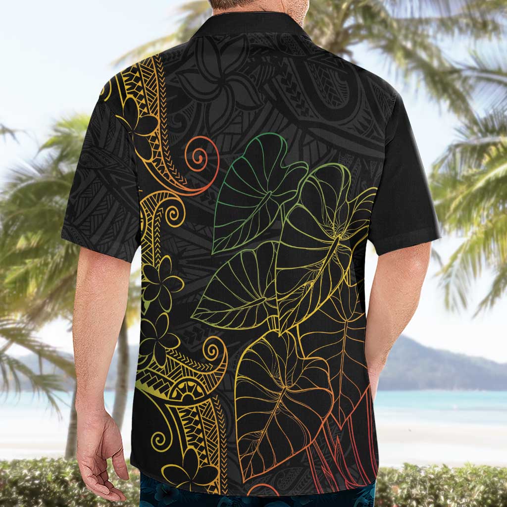 Aloha Hawaii Kalo Hawaiian Shirt Reggae Taro Polynesian Pattern - Polynesian Pride