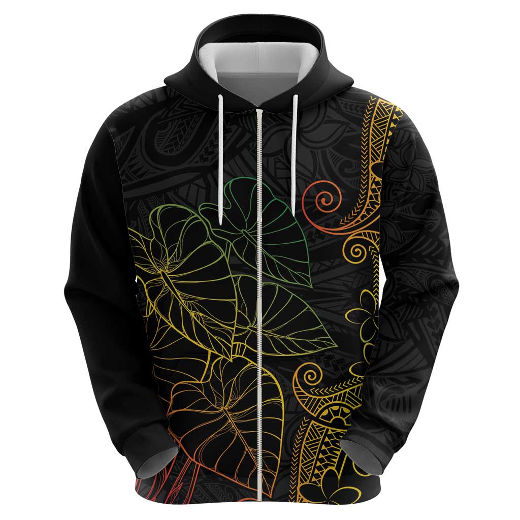 Aloha Hawaii Kalo Hoodie Reggae Taro Polynesian Pattern - Polynesian Pride
