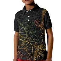 Aloha Hawaii Kalo Kid Polo Shirt Reggae Taro Polynesian Pattern - Polynesian Pride