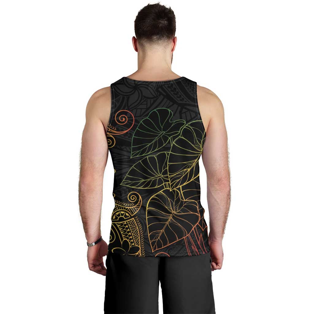Aloha Hawaii Kalo Men Tank Top Reggae Taro Polynesian Pattern - Polynesian Pride