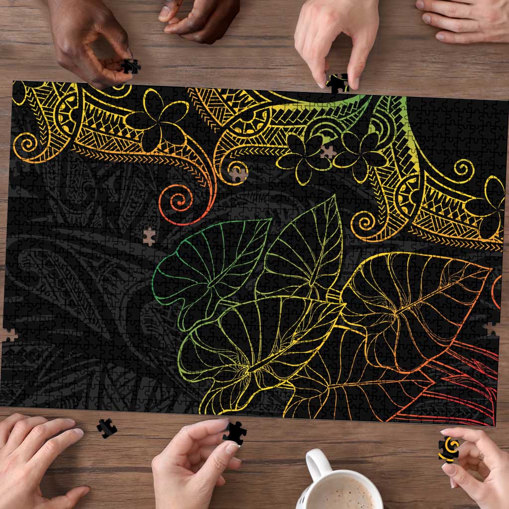 Aloha Hawaii Kalo Puzzle Reggae Taro Polynesian Pattern - Polynesian Pride