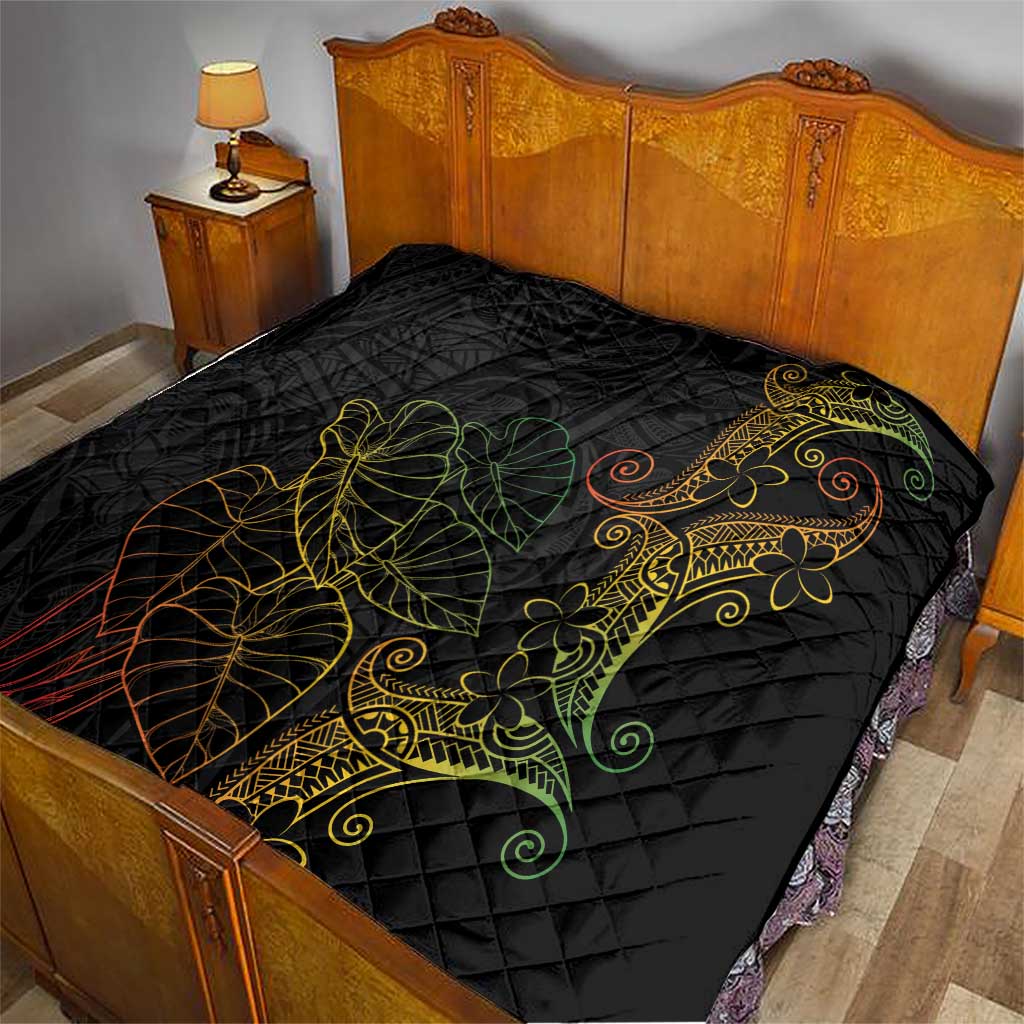 Aloha Hawaii Kalo Quilt Reggae Taro Polynesian Pattern - Polynesian Pride