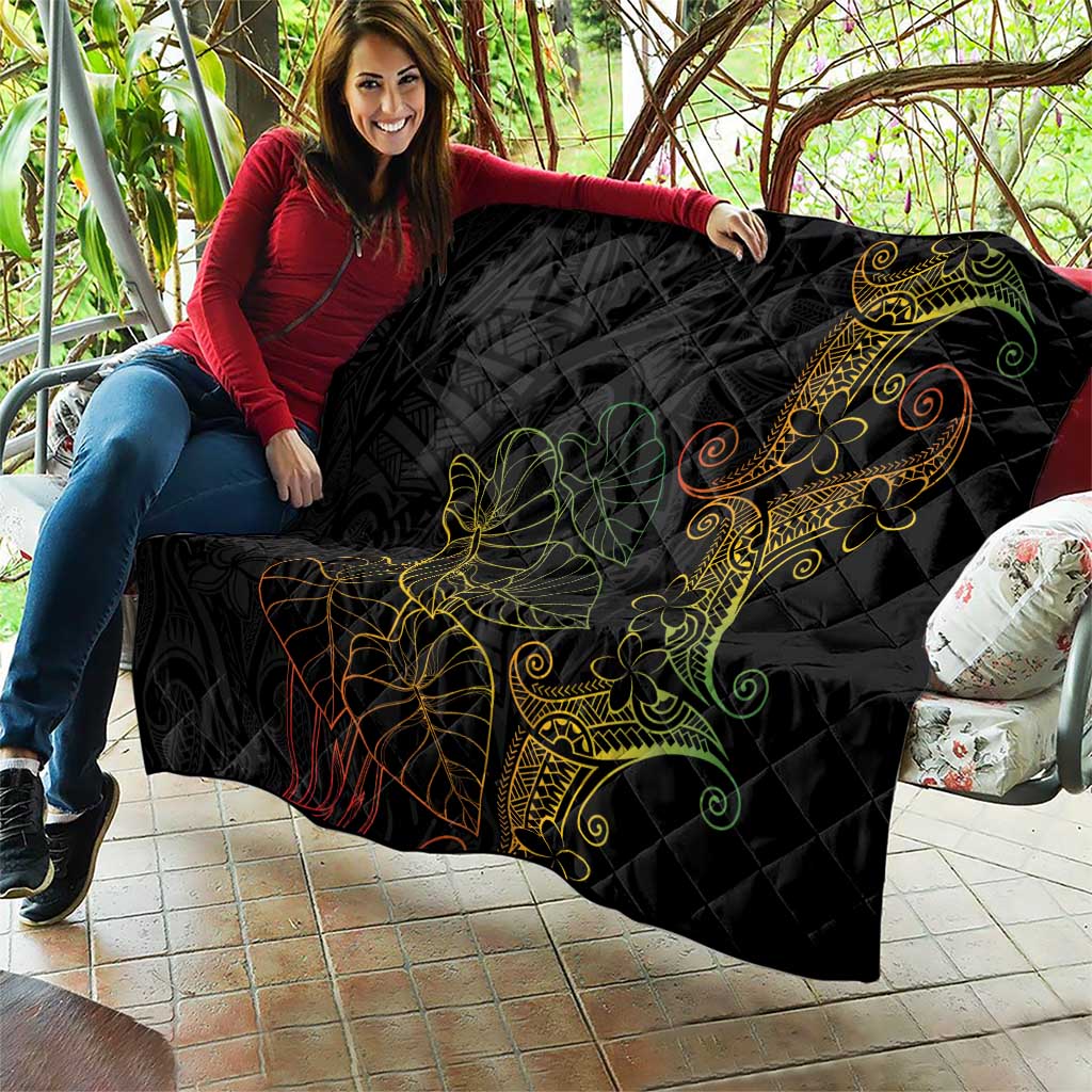 Aloha Hawaii Kalo Quilt Reggae Taro Polynesian Pattern - Polynesian Pride