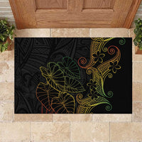 Aloha Hawaii Kalo Rubber Doormat Reggae Taro Polynesian Pattern - Polynesian Pride