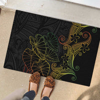 Aloha Hawaii Kalo Rubber Doormat Reggae Taro Polynesian Pattern - Polynesian Pride