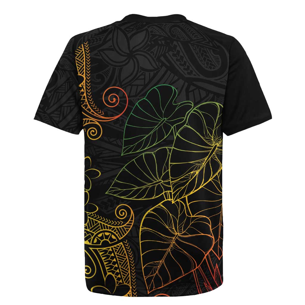 Aloha Hawaii Kalo Rugby Jersey Reggae Taro Polynesian Pattern - Polynesian Pride