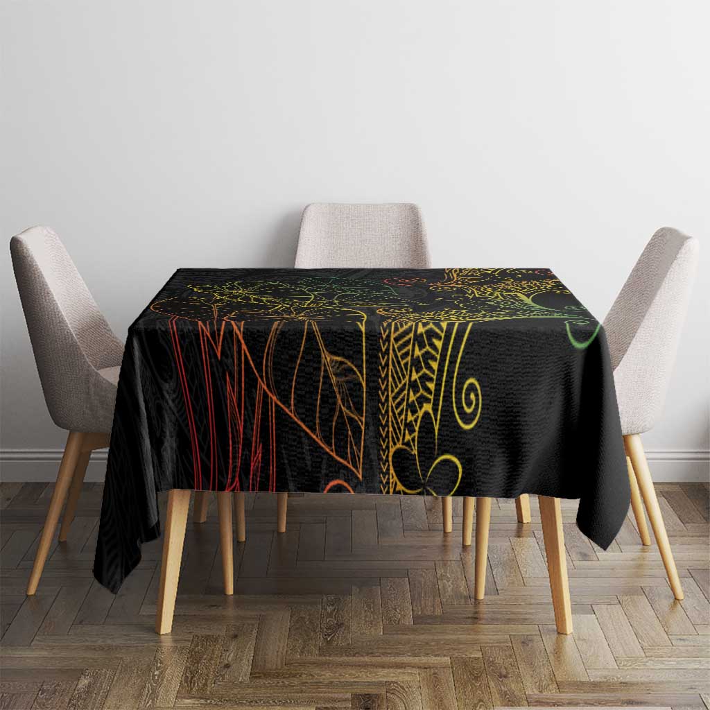 Aloha Hawaii Kalo Tablecloth Reggae Taro Polynesian Pattern - Polynesian Pride