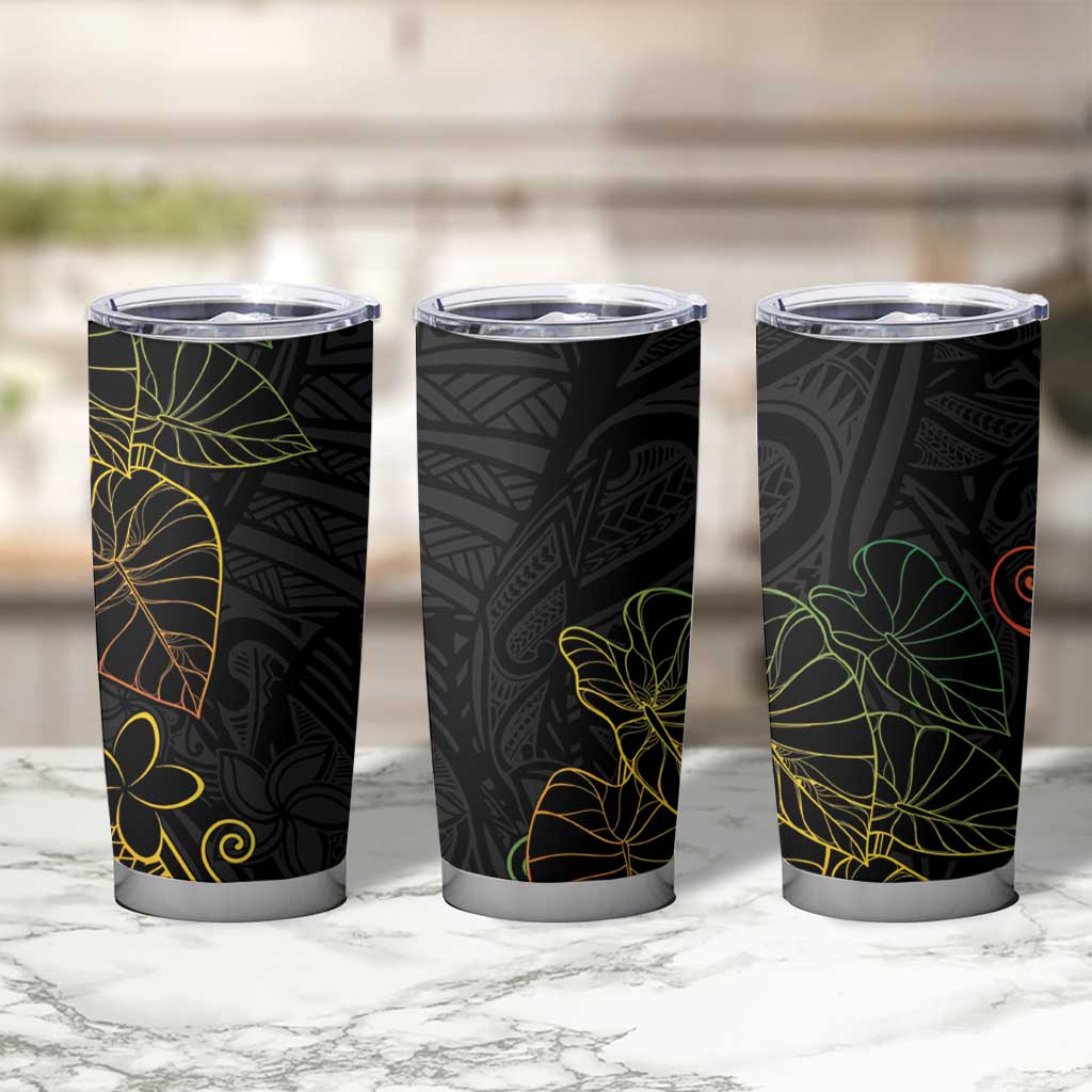 Aloha Hawaii Kalo Tumbler Cup Reggae Taro Polynesian Pattern - Polynesian Pride