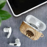 Tonga Skink Kava Bowl AirPods Case Vintage Tongan Ngatu Pattern