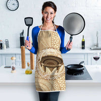 Tonga Skink Kava Bowl Apron Vintage Tongan Ngatu Pattern