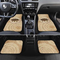 Tonga Skink Kava Bowl Car Mats Vintage Tongan Ngatu Pattern LT14 Set 4pcs Brown - Polynesian Pride