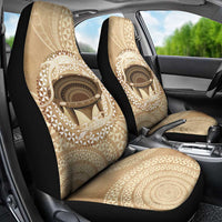 Tonga Skink Kava Bowl Car Seat Cover Vintage Tongan Ngatu Pattern