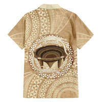Tonga Skink Kava Bowl Family Matching Summer Maxi Dress and Hawaiian Shirt Vintage Tongan Ngatu Pattern LT14 - Polynesian Pride