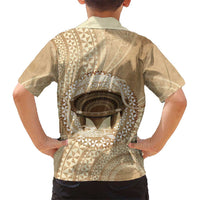 Tonga Skink Kava Bowl Family Matching Tank Maxi Dress and Hawaiian Shirt Vintage Tongan Ngatu Pattern LT14 - Polynesian Pride