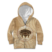 Tonga Skink Kava Bowl Kid Hoodie Vintage Tongan Ngatu Pattern