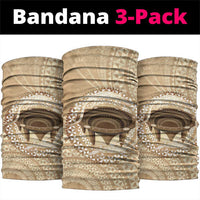 Tonga Skink Kava Bowl Neck Gaiter Vintage Tongan Ngatu Pattern