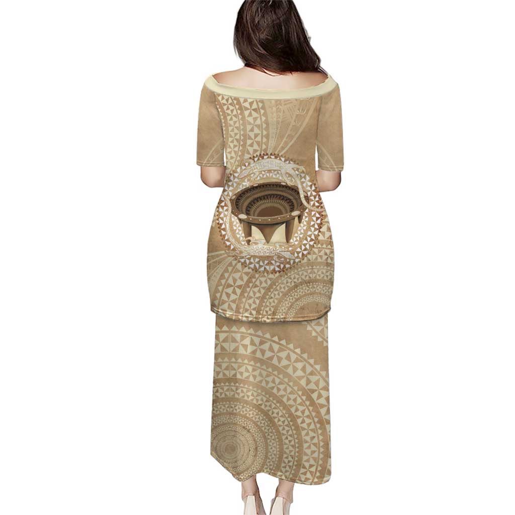 Tonga Skink Kava Bowl Puletasi Vintage Tongan Ngatu Pattern